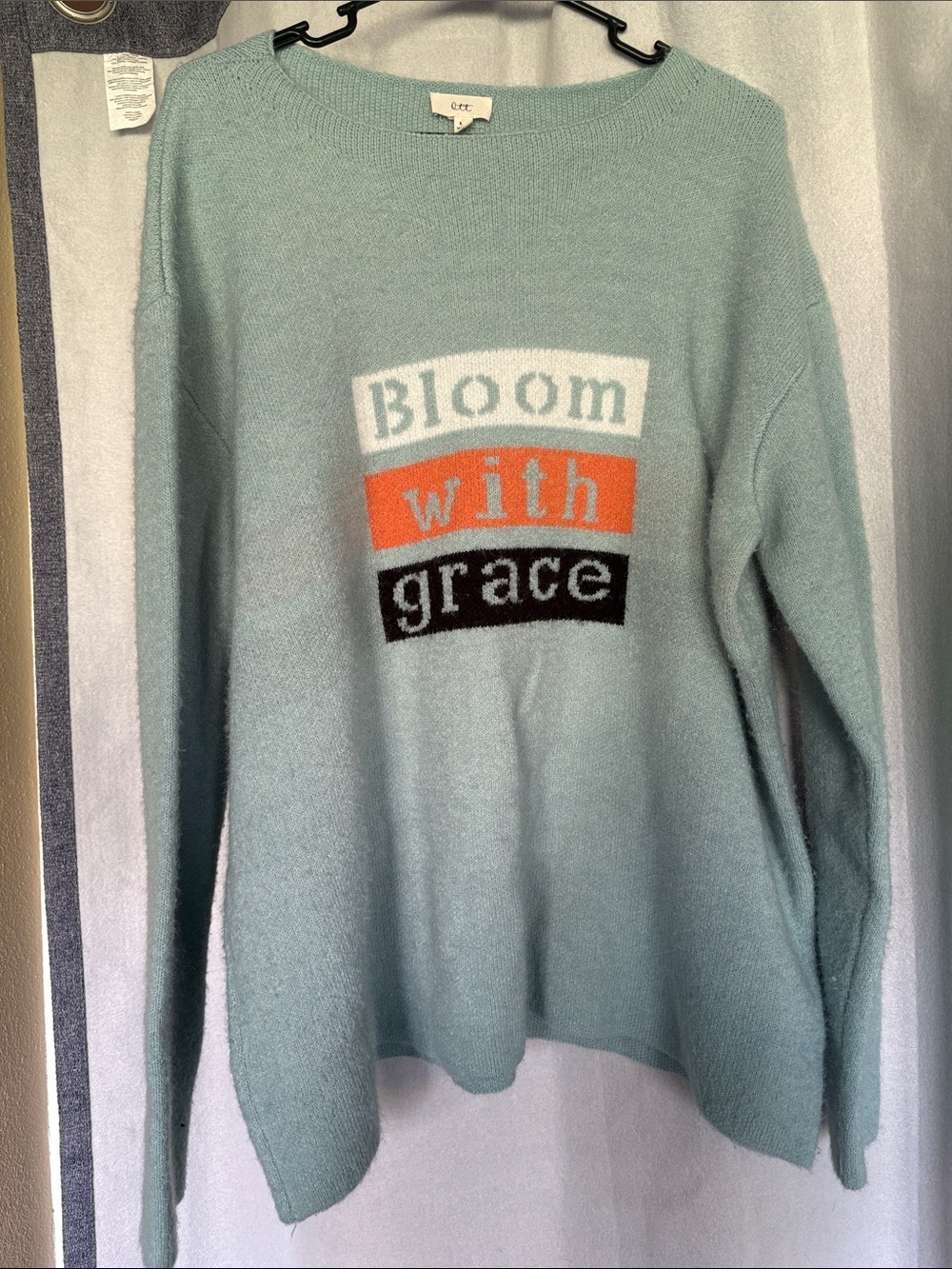 COZY•SAGE "Bloom With Grace" Crewneck Sweater